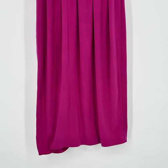 Victoria's Secret Magenta Knee-Length Dress Size S Warp Style V-Neck 3/4 Sleeve - Picture 4 of 11
